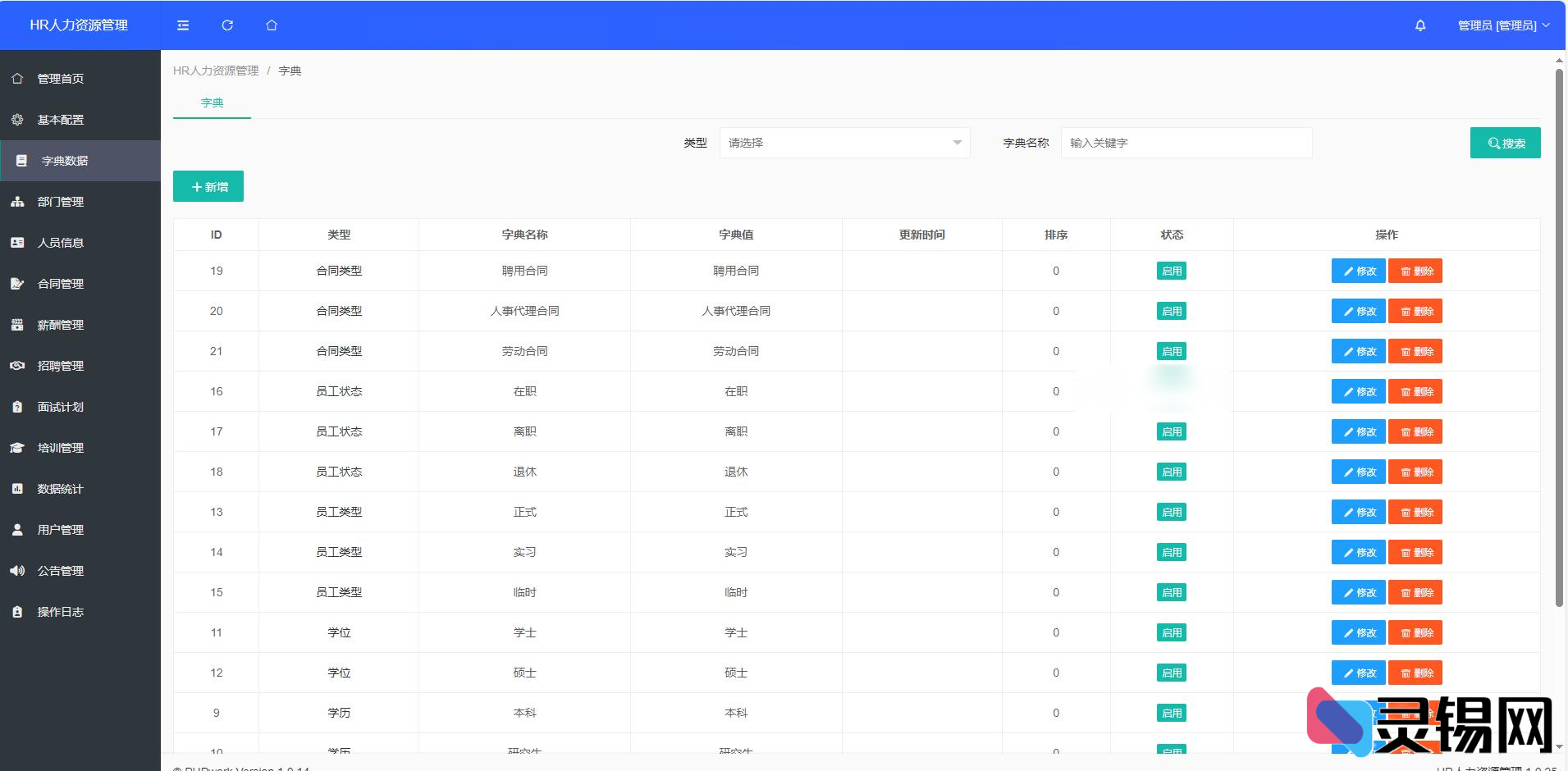 图片[3]-全面HR管理系统源码：员工管理核心功能-灵锡网