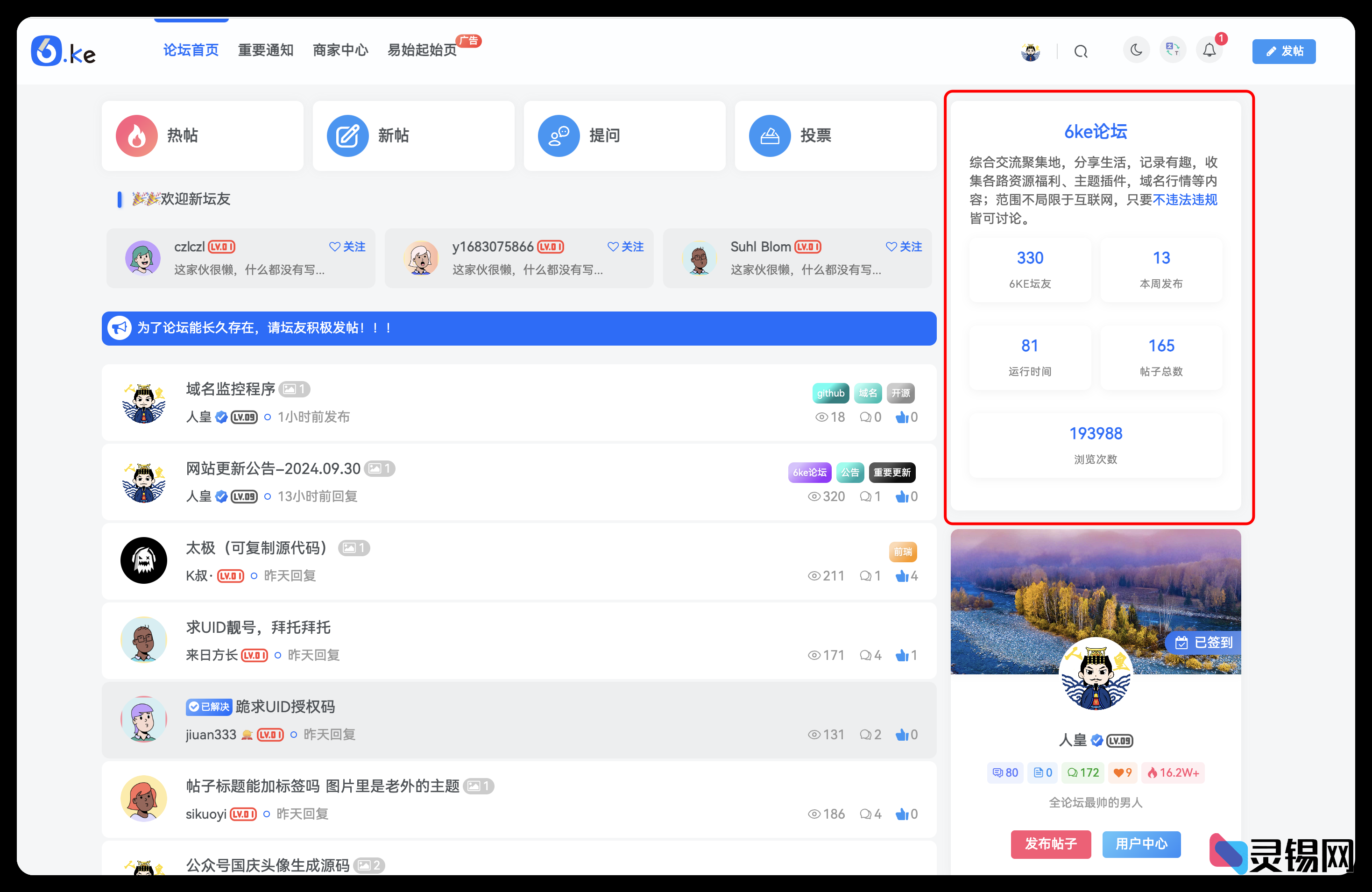 wordpress站点统计显示小工具插件-灵锡网