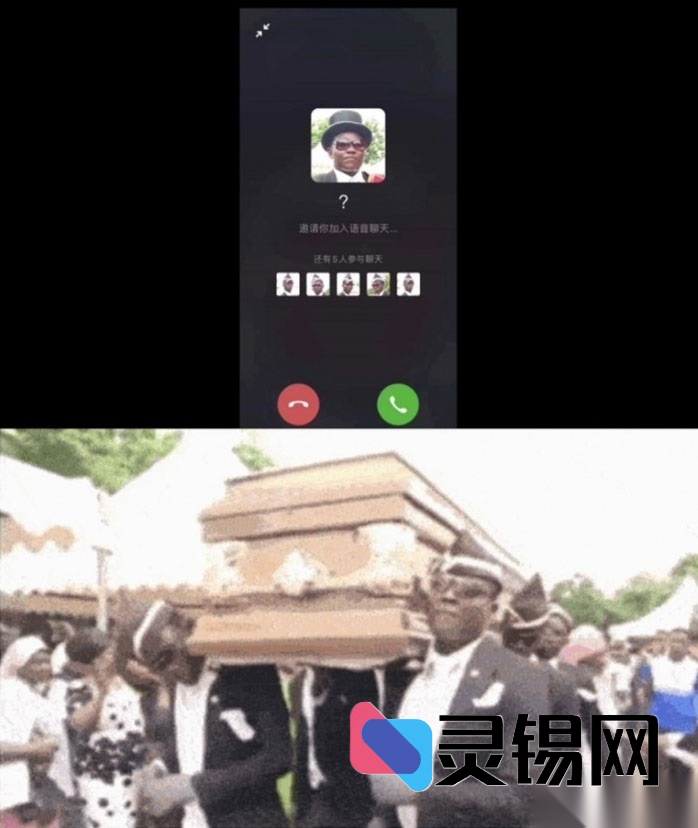 全网刷屏的黑人棺材舞邀请通话代码，HTML直传即刻生效-灵锡网