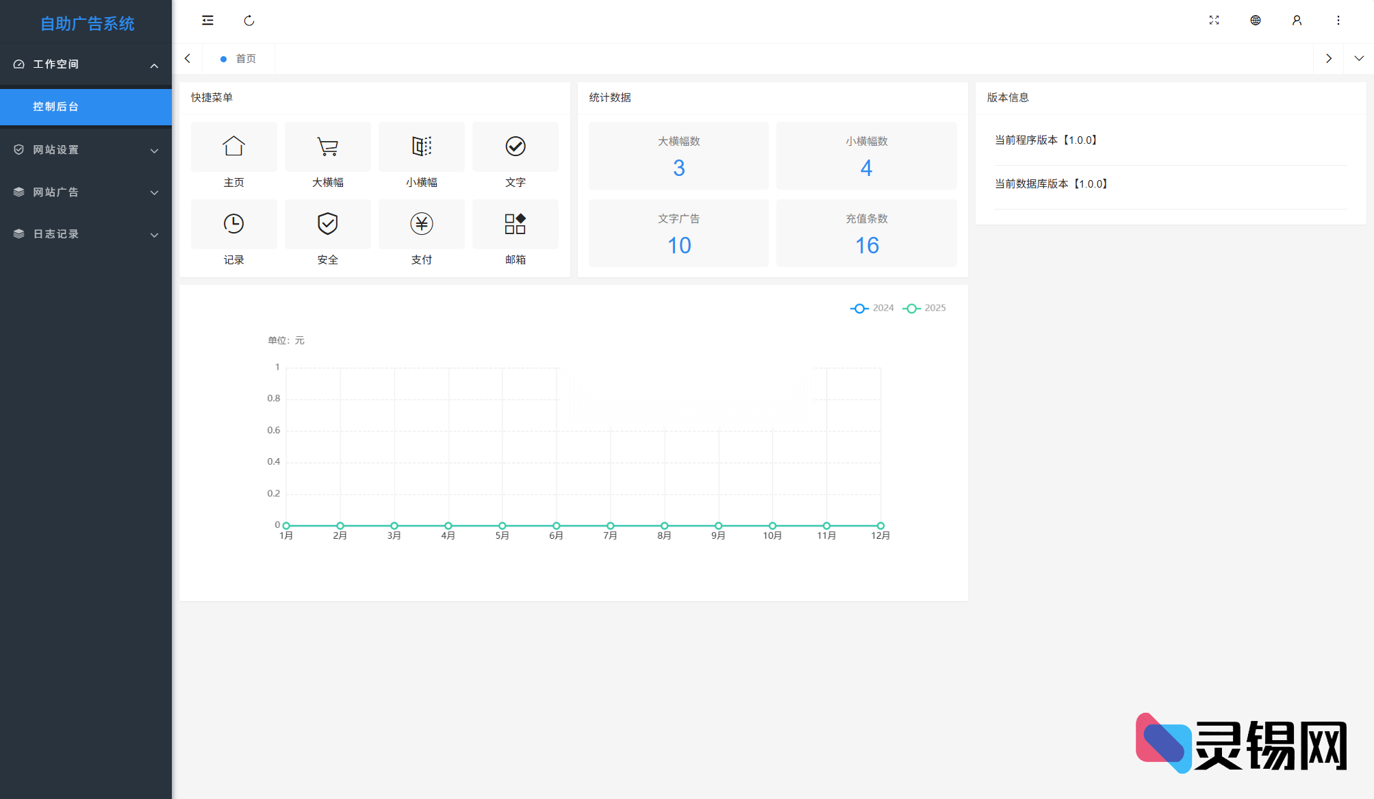 免授权网站自助广告管理程序源码与一键安装教程-灵锡网