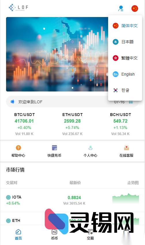 新版虚拟币交易所源码：支持USDT秒级合约、杠杆交易及C2C法币兑付-灵锡网