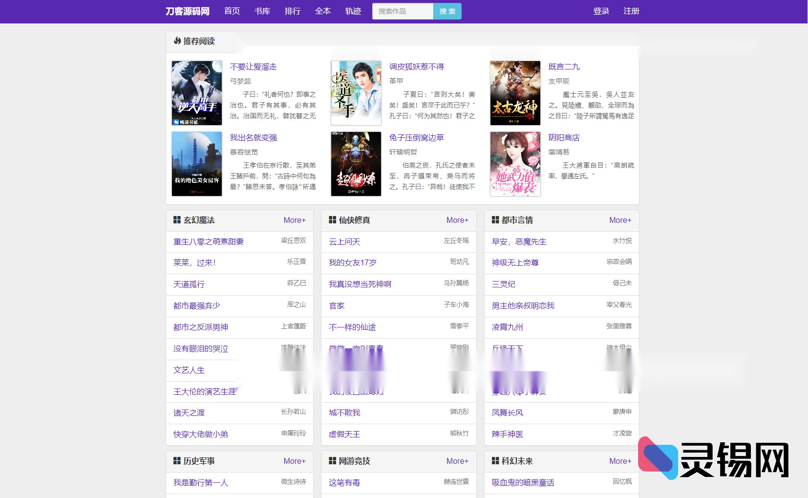 小说站群升级版源码发布：泛目录批量生成，海量词库冲顶搜索引擎-灵锡网