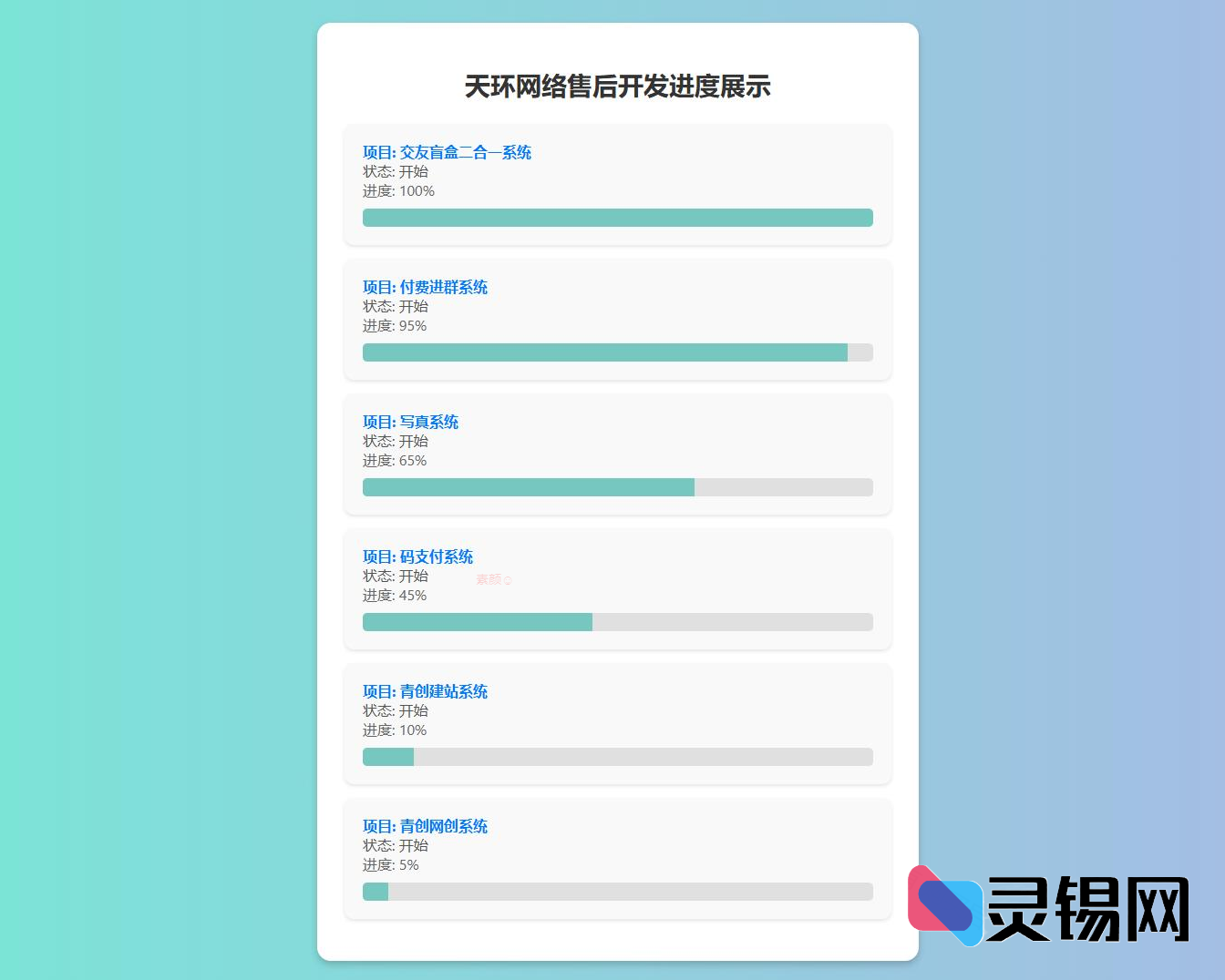 自建进度追踪平台：含管理后台的原创方案-灵锡网