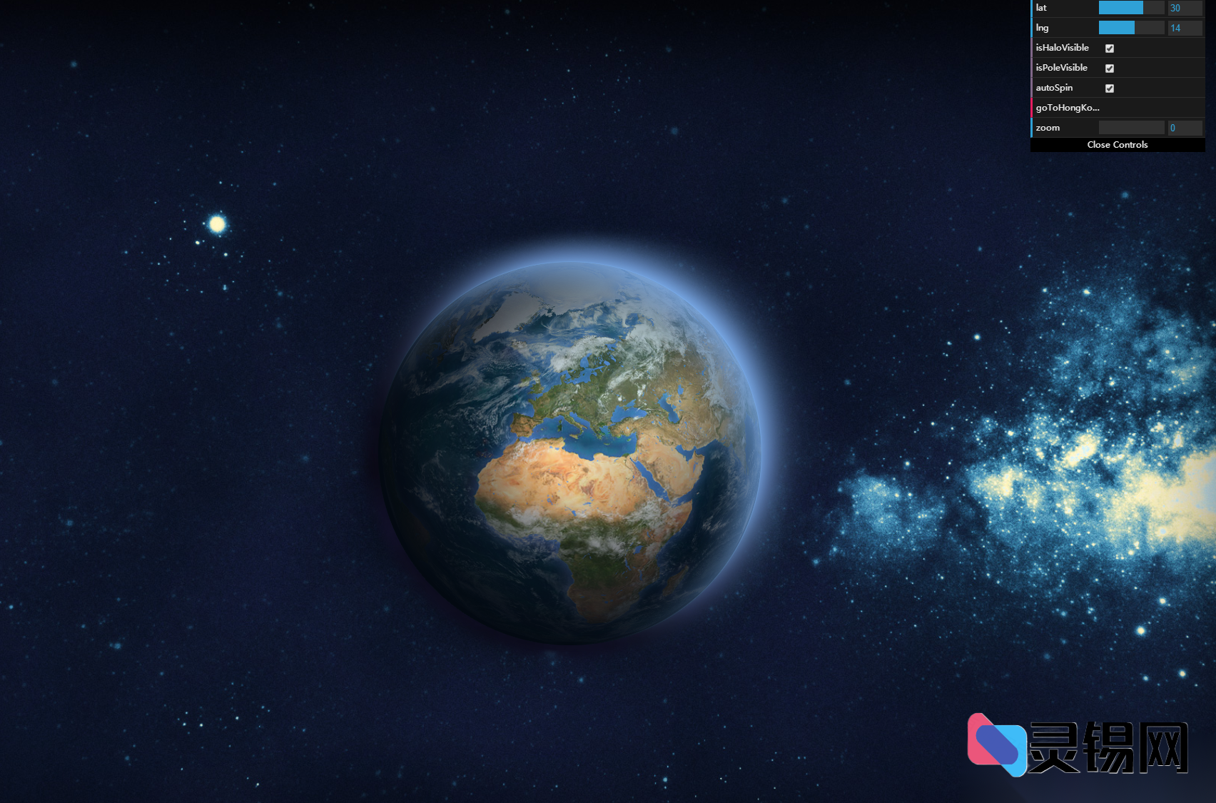 经纬度一点即动：HTML5 3D地球仪带你“飞”到目标位置-灵锡网