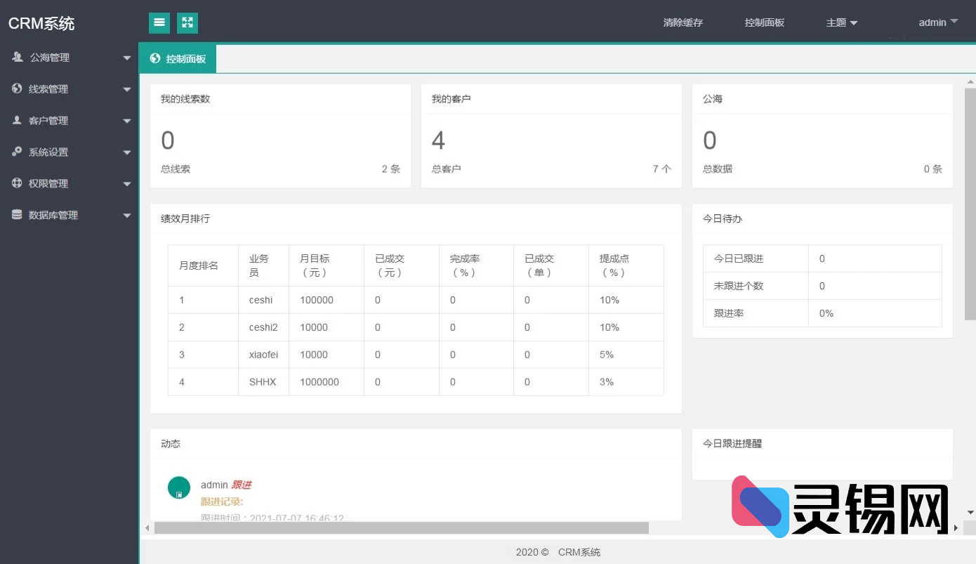 基于PHP的CRM客户管理软件源码，公司级解决方案高速下载-灵锡网